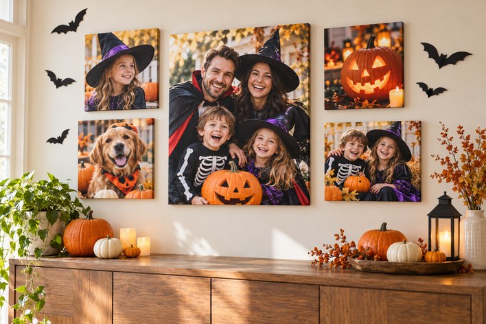 How to Create a Halloween Photo Wall with Custom Canvas Prints How to Create a Halloween Photo Wall with Custom Canvas Prints